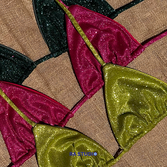 Glitter Bikini Set in Pink