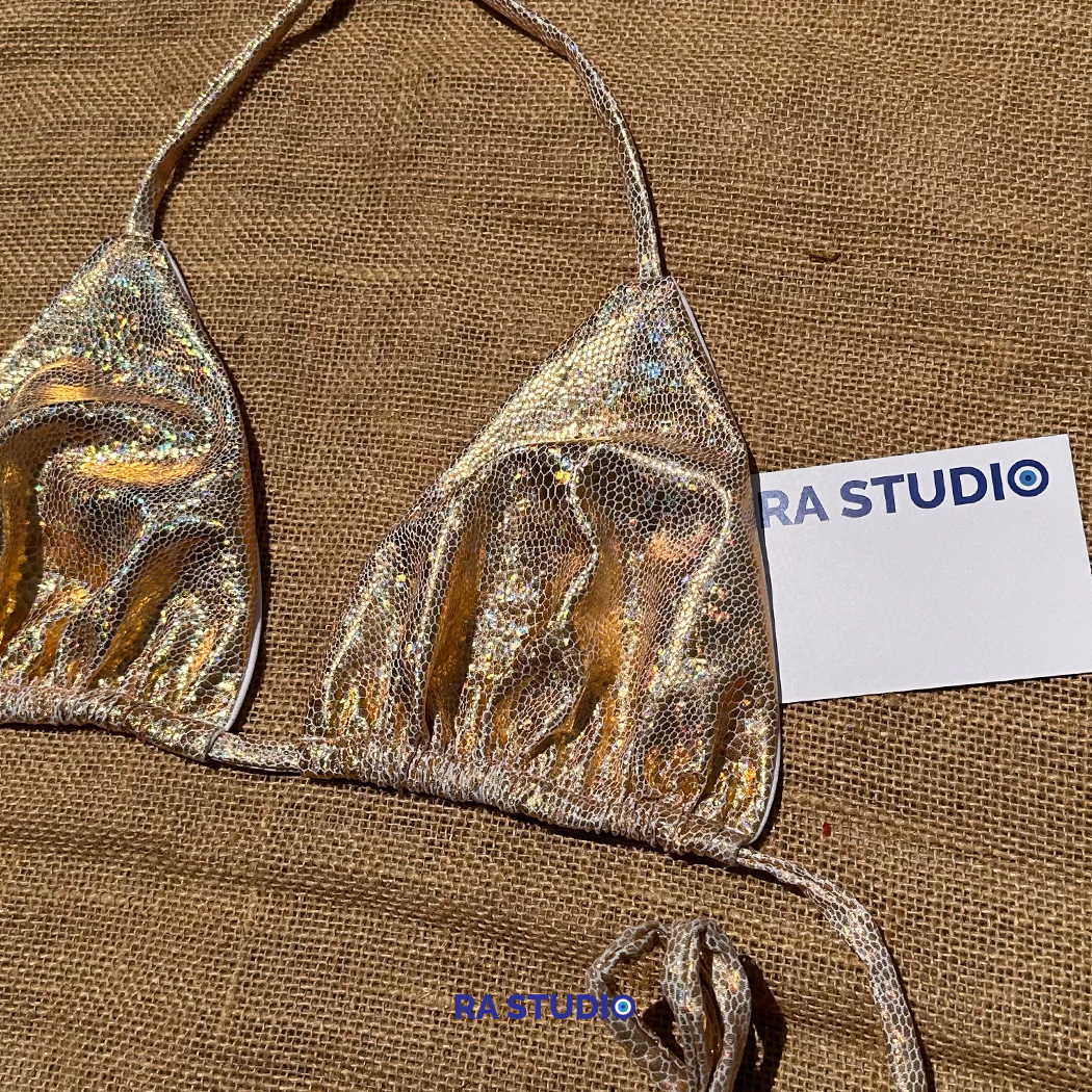 Snakeskin Bikini Set in Gold